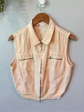 Giorgio's of Palm Beach Cream Linen Vest